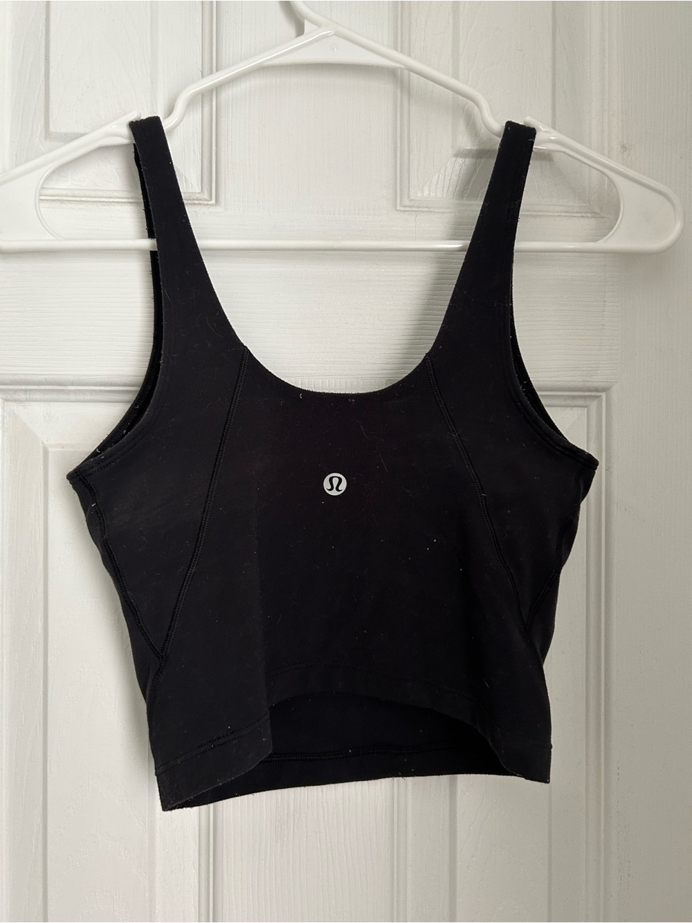 lululemon athletica Black Scoop-Neck Crop Tank